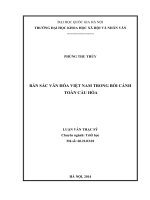 Bản sắc văn hóa việt nam trong bối cảnh toàn cầu hóa 