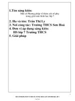 Một số Phương pháp vẽ thêm yếu tố phụ trong giải toán Hình học lớp 7