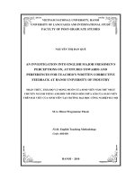 An investigation into english major freshmens perceptions on attitudes towards and perferences for teachers written corrective feedback at hanoi university of industry 