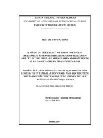 A study on the impact of using portfolio assessment on english reading comprehension ability of the first year english major students at ha nam teachers’ training college 