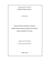Xây dựng công cụ kiểm tra đánh giá trong dạy học nội dung đạo hàm và ứng dụng theo cách tiếp cận của pisa 