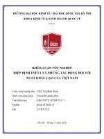 Hiệp định evfta và những tác động đối với xuất khẩu gạo của việt nam 