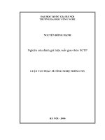 Nghiên cứu một số dạng lỗ hổng bảo mật công cụ phát hiện chúng và ứng dụng để kiểm thử an ninh trên trang web truongnha com 