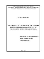 The use of games in teaching vocabulary to young learners a case study at nguyen binh khiem primary school 