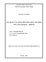 Nghiên cứu vật liệu siêu dẫn nhiệt độ cao loại bi sr ca cu o 