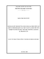Đánh giá mức độ đáp ứng chuẩn đầu ra theo tiếp cận khung trình độ quốc gia việt nam của sinh viên tốt nghiệp ngành giáo dục tiểu học trường cao đẳng sư phạm hà tây 