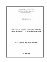 Phát triển tư duy sáng tạo cho học sinh lớp 8 thông qua dạy học chủ đề tam giác đồng dạng 