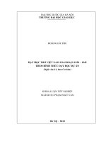 Dạy học thơ việt nam giai đoạn 1930 1945 theo hình thức dạy học dự án ngữ văn 11 ban cơ bản 
