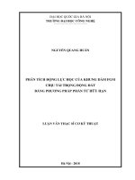 Phân tích động lực học của khung dầm fgm chịu tải trọng động đất bằng phương pháp phần tử hữu hạn 