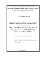 An action research on methods to improve students’ confidence in speaking english at nguyen ba ngoc lower secondary school 