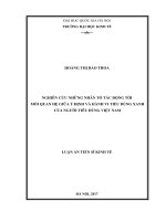 Nghiên cứu những nhân tố tác động tới mối quan hệ giữa ý định và hành vi tiêu dùng xanh của người tiêu dùng việt nam 