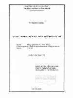 Manet định tuyến dựa trên tiên đoán vị trí 