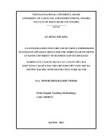 An investigation into the use of useful expressions to enhance speaking skills for the third year students at hanoi university of business and technology 