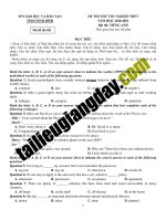 đề thi thử THPTQG 2021   tiếng anh   sở GDĐT ninh bình   l1   có lời giải