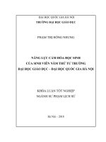 Hình thành năng lực cảm hóa học sinh của sinh viên năm thứ tự trường đại học giáo dục đại học quốc gia hà nội 