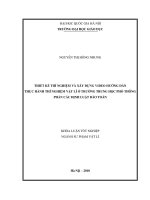 Thiết kế thí nghiệm và xây dựng video hướng dẫn thực hành thí nghiệm vật lí ở trường thpt phần các định luật bảo toàn 