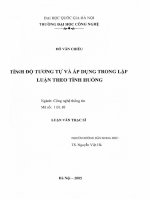 Tính độ tương tự và áp dụng trong lập luận theo tình huống 