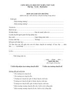 Đơn xin chuyển trường