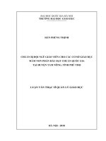 Chuẩn bị đội ngũ giáo viên cho các cơ sở giáo dục mầm non phấn đấu đạt chuẩn quốc gia tại huyện tam nông tỉnh phú thọ 