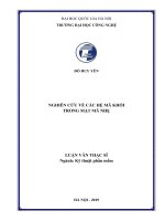 Nghiên cứu về các hệ mã khối trong mật mã nhẹ 