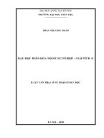 Dạy học phân hóa nội dung tổ hợp giải tích 11 