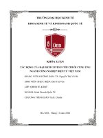 Tác động của đại dịch covid 19 tới chuỗi cung ứng ngành công nghiệp điện tử việt nam 