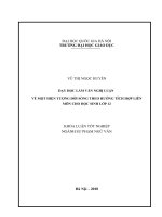 Dạy làm văn nghị luận về một hiện tượng đời sống theo hướng tích hợp liên môn cho học sinh lớp 12 