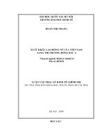 Xuất khẩu lao động nữ của việt nam sang thị trường đông bắc á 
