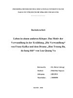 Leben in einem anderen körper  das motiv der verwandlung in der erzählung die verwandlung von franz kafka und dem drama hon truong ba da hang thit von luu quang vu 