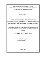 A study of politness strategies in the conversational activities of the course book market leader intermediate 