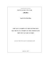 Chế tạo và nghiên cứu một số tính chất đặc trưng của vật liệu tổ hợp cấu trúc micro nano trên nền sắt điện 