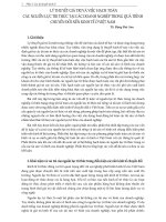 Lý thuyết giá trị và việc hạch toán các nguồn lực tri thức tại các doanh nghiệp trong quá trình chuyển đổi nền kinh tế ở việt nam 