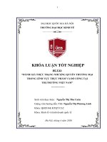 Đánh giá thực trạng nhượng quyền thương mại trong lĩnh vực thực phẩm và đồ uống tại thị trường việt nam 