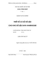 Thiết kế cơ sở dữ liệu trong kho dữ liệu data warehouse 