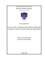 Sử dụng công cụ piktochart để thiết kế phiếu học tập lịch sử lớp 10 ở trường trung học phổ thông 