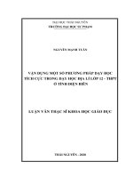 Vận dụng một số phương pháp dạy học tích cực trong dạy học địa lí lớp 12 THPT ở tỉnh điện biên 