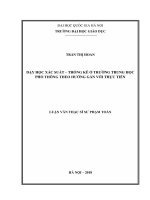 Dạy học xác suất thống kê ở trường trung học phổ thông theo hướng gắn với thực tiễn 