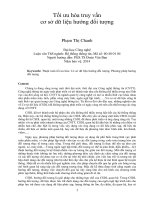 Tối ưu hóa truy vấn cơ sở dữ liệu hướng đối tượng 