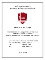 Thu hút khách du lịch quốc tế đến việt nam trong bối cảnh dịch covid 19 và giải pháp phục hồi ngành du lịch hậu đại dịch 