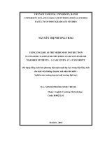 Using english as the medium of instruction in english classes for the first year non english majored students a case study at a university 
