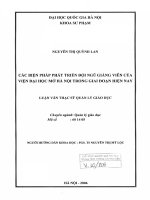 Các biện pháp phát triển đội ngũ giảng viên viện đại học mở hà nội trong giai đoạn hiện nay 