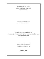 Tổ chức dạy học chủ đề mạch điện và điện trở vật lí 11 chương trình giáo dục phổ thông mới 