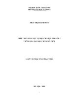 Phát triển năng lực tự học cho học sinh lớp 12 thông qua dạy học chủ đề số phức 