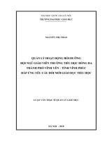 Quản lý hoạt động bồi dưỡng đội ngũ giáo viên trường tiểu học đống đa thành phố vĩnh yên tỉnh vĩnh phúc đáp ứng yêu cầu đổi mới giáo dục tiểu học 