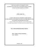 Nghiên cứu điều tra khảo sát nhận thức của sinh viên năm thứ nhất về tầm quan trọng của phát âm và khó khăn của họ khi học phát âm tiếng anh 