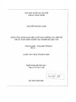 Phân tích đánh giá hiệu suất tác động của một số thuật toán điều khiển tắc nghẽn số liệu tcp 