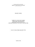 Nghiên cứu áp dụng thử nghiệm “thuyết học tập chuyển hoá” trong đào tạo nguồn nhân lực nhằm phát triển bền vững công ty nội thất NHK 