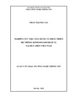 Nghiên cứu việc xây dựng và phát triển hệ thống kinh doanh dịch vụ tại bưu điện việt nam 