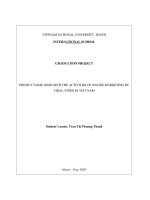 Research the activities of online marketing by viral video in vietnam 