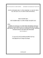 Nghiên cứu đánh giá tác động biến đổi khí hậu đến quy hoạch sử dụng không gian của một số đầm phá ven biển miền trung việt nam 